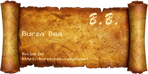 Burza Bea névjegykártya
